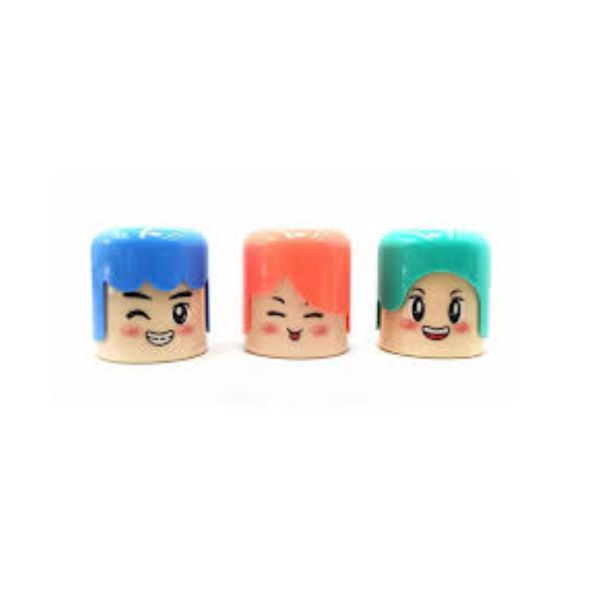 Cute Cartoon Smiling Face Double Hole Pencil Sharpener